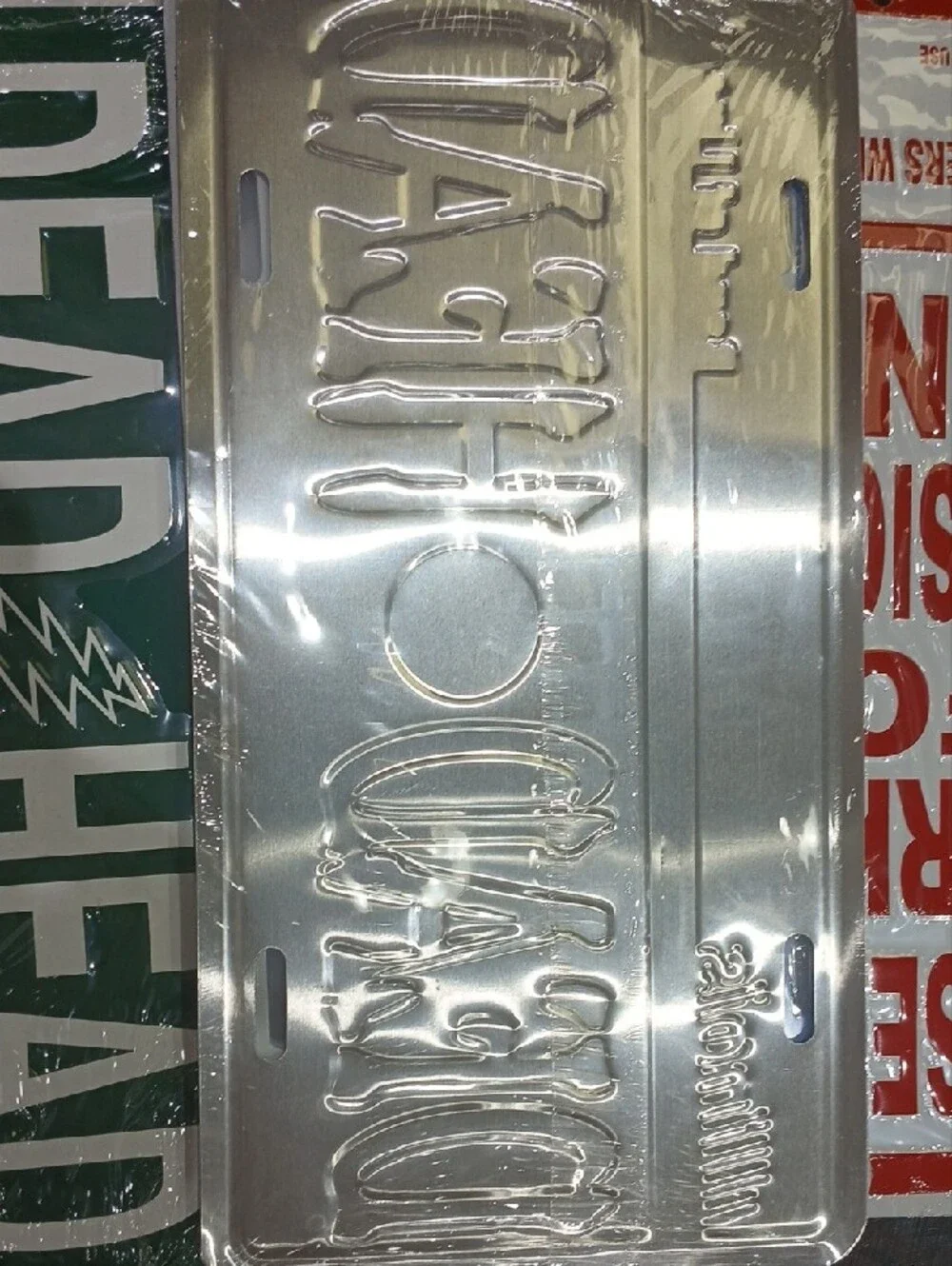 Dead Head Decorative License Plate - Blue & White - Grateful Dead